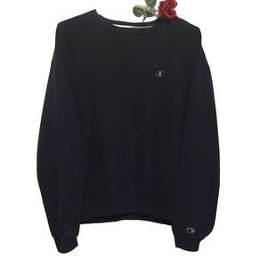 Authentic Champion Long Sleeve Crew Neck Pullover Navy Blue XL EUC